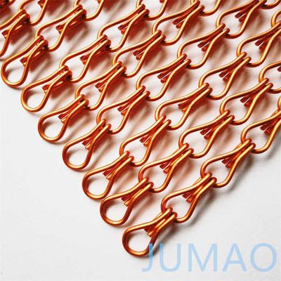 Εμπορική πορτοκαλί αλυσίδα σύνδεση Fly κουρτίνα φράχτη κυματιστή οθόνη παράθυρο