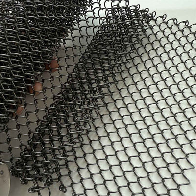 1.0mm Wire Dia Stainless Steel Coiled Mesh Curtains για μακροχρόνια τεχνολογία κυλίνδρων