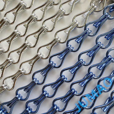 Χωροδιαχωριστικό Μεταλλική αλυσίδα σύνδεση κουρτίνες Fly Screen Curved Andulated