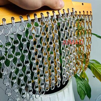 Χαριτωμένη μεταλλική αλυσίδα με κουρτίνες διαχωριστικό δωματίου και σχεδιασμός εμπορικού χώρου