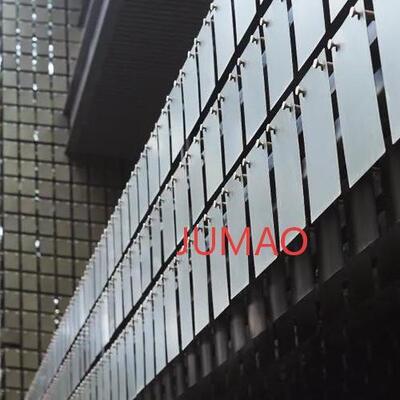 Kinetic Wind Curtain Architectural Mesh Wind Moving Wall Πρόσοψη Μεταλλικό Πλέγμα